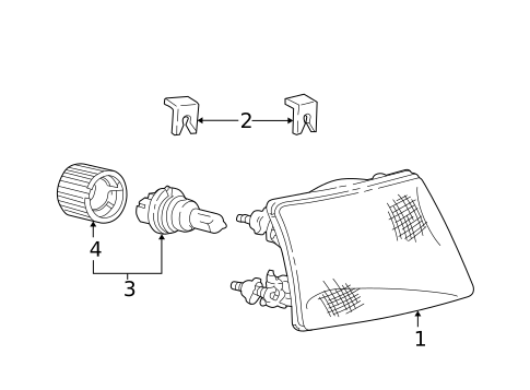 Passenger Side Headlamp Assembly